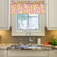 thumbnail image 2 of Yayeee Kitchen Valance Rod Pocket 54" x 18" Living Room Window Curtain, Yellow Stars Pattern, 2 of 6