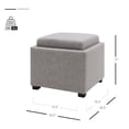 thumbnail image 6 of Cameron Square Fabric Storage Ottoman with Tray - Cardiff Gray, 6 of 7