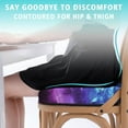 thumbnail image 3 of Premium Galaxy Pattern Memory Foam Seat Cushion Ergonomic Chair Pad for Office Chair, Car, Airplane & Bleachers Sciatica, Tailbone Hip & Back Pain Relief - Chair Cushion for Long Office Workers., 3 of 5