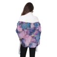 thumbnail image 4 of FORMRS Womens Scarf Winter Soft Long Big Warm Shawls Wrap Tassel Scarves, Watercolor Pink Marble Pattern, 4 of 9