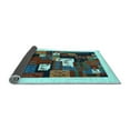 thumbnail image 2 of Ahgly Company Indoor Rectangle Abstract Light Blue Contemporary Area Rugs, 2' x 4', 2 of 4