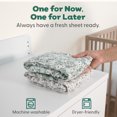 thumbnail image 6 of The Peanutshell Organic Cotton Playard Toddler Bed Sheets for Baby Boys and Girls, Sage Floral, 2 Pack, 6 of 7
