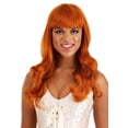 thumbnail image 1 of Rich Orange Long Wavy Wig, 1 of 3