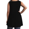 thumbnail image 3 of Ixbnca Camisoles Grande Taille pour Femmes Col en V Sans Manches Longues Chemises Femmes Décontractées Amples Fluides Blouses, 3 of 6