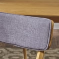 thumbnail image 4 of GDF Studio Aman Mid Century Natural Oak Finished 5 Piece Wood Dining Set with Dark Grey Fabric Chairs, 4 of 7