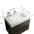 thumbnail image 3 of Bathroom Vanity with White Sink | Handle - Free Design, Maximized Drawer Capacity | Melamine Build | Keeps Bathroom Organized, 3 of 6
