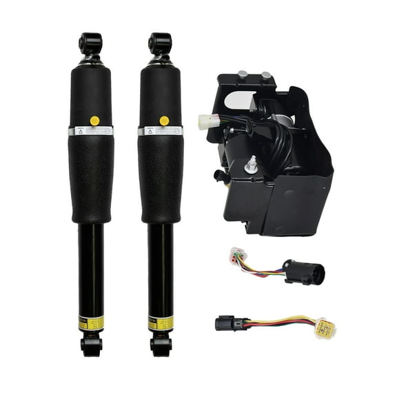 Set of 3 Air Suspension Compressor Pump-Rear Air Shock Absorber For 2001-2014 Chevrolet Tahoe