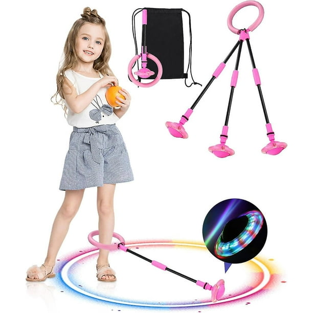 Pelota para saltar el tobillo, pelota para saltar el tobillo, juguete para saltar la pelota, juguete plegable con anillo para saltar el tobillo, anillo de salto intermitente colorido, pelota para sal