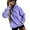 Purple, variant on Women' s Hoodie Solid Color Long Sleeve Blouse Tops Pullover Casual Loose Sweatshirt with Pocket