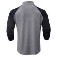 thumbnail image 4 of gbyLJF Men's Quarter Zip Sweatshirt Lightweight Long Sleeved High Neck Top Color Matching Half Open Pullover Shirts, 4 of 7