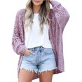 thumbnail image 2 of Women Boho Solid Color Oversized Kimonos Crochet Cardigan Sweater Open Front Outwear, 2 of 4