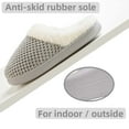 thumbnail image 4 of Somdot Women's Coral Fleece Memory Foam Slippers, Indoor and Outdoor House Shoes, Light Gray, 4 of 6