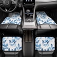 thumbnail image 7 of Crystal Fleece Car Floor Mats Set Of Four - Bottom Injection Molded For Easy Installation To Prevent Interior Contamination Suitable For Most Cars Watercolor Light Blue Leaves (1), 7 of 7