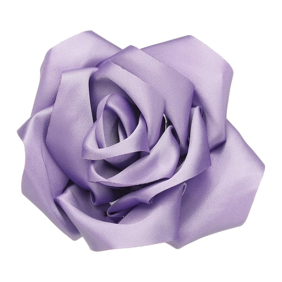Uxcell Rose Flower Brooches and Pins, 4.3 in Flower Lapel Pins, Large Rose Floral Brooches for Women Wedding Party Dance Dress Suit Clothes Accessories Jewelry Gifts (Style 2 Lilac)