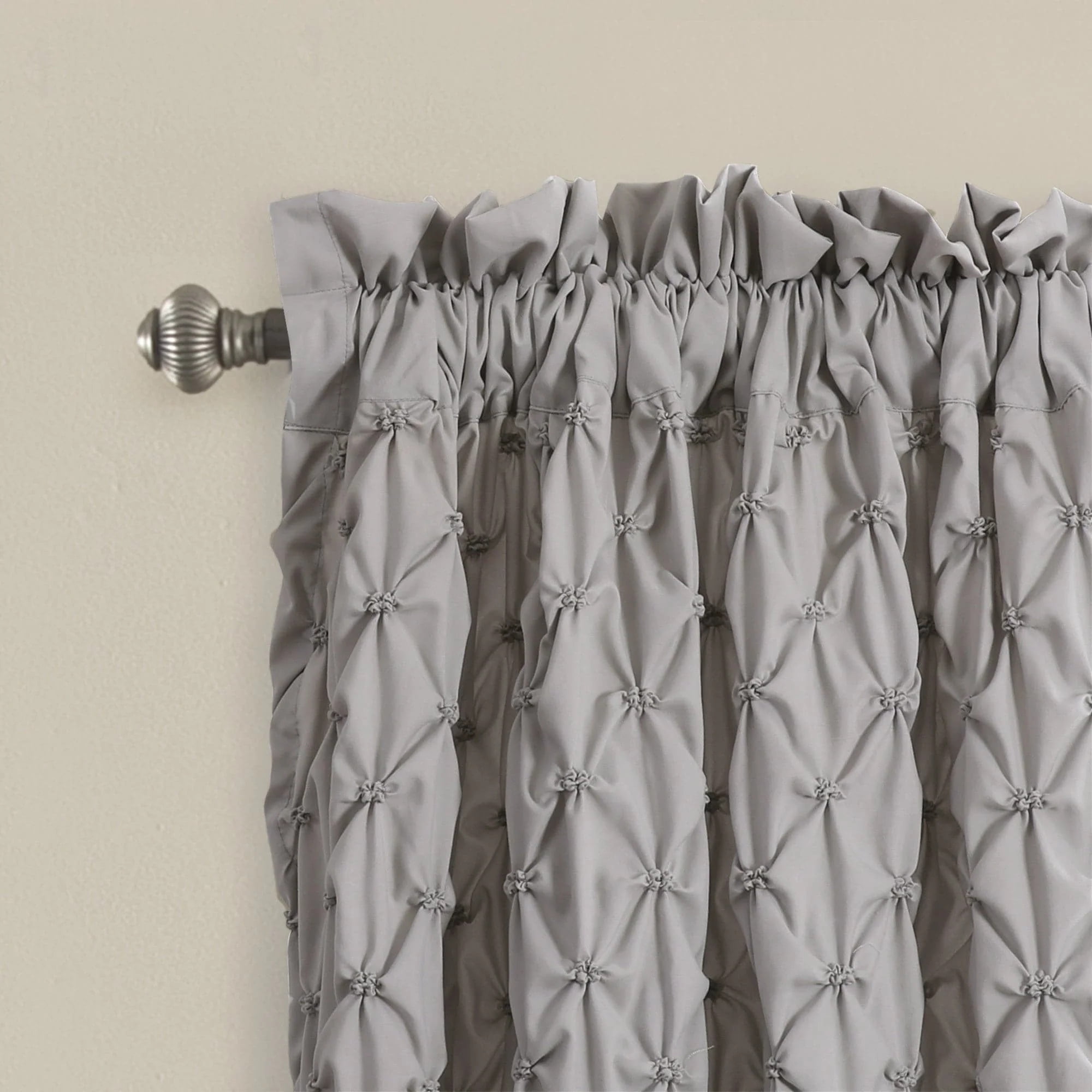 Lush Decor Bayview Window Curtain Panels White 54X63+2 Set