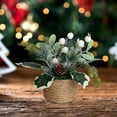thumbnail image 6 of Summercome Small Christmas Tree Tabletop Artificial Mini Christmas Tree Decorations with Holiday Ornaments Red Berry Pine Cone Greenery for Home Indoor Fireplace Mantel Xmas Decor, 6 of 7