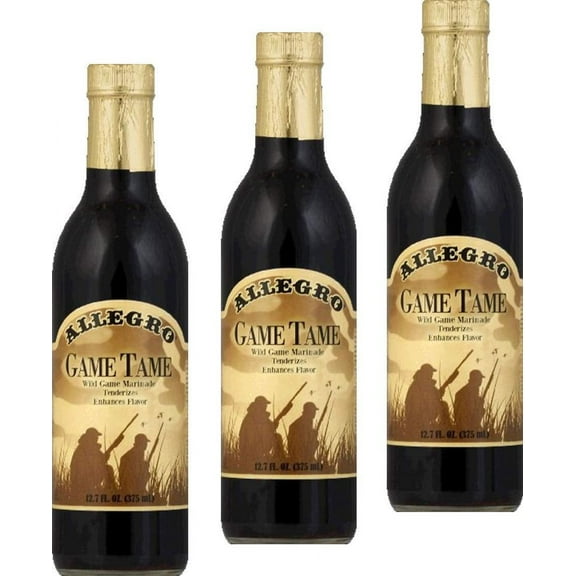 Allegro Game Tame Wild Game Marinade, 3-Pack 12.7 fl. oz. Bottles