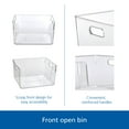 thumbnail image 3 of Mainstays Clear Glossy Plastic Open Front Organizer Bin , Single Size Organizer Bin, Adult Size, 3 of 5