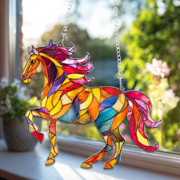 Horse Acrylic Suncatcher ? Equestrian Window Hanging D‚cor, Horse Lover Gift, Country Farmhouse Ornament