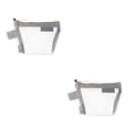 thumbnail image 2 of Matsuzay Bolsa de almacenamiento de malla de nailon transpirable portátil Clips de papel monedas Nota pegatinas abrazaderas organizador hogar Gris 2piezas, 2 of 6
