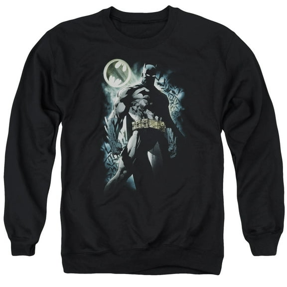 Batman The Knight Adult Crewneck Sweatshirt Black