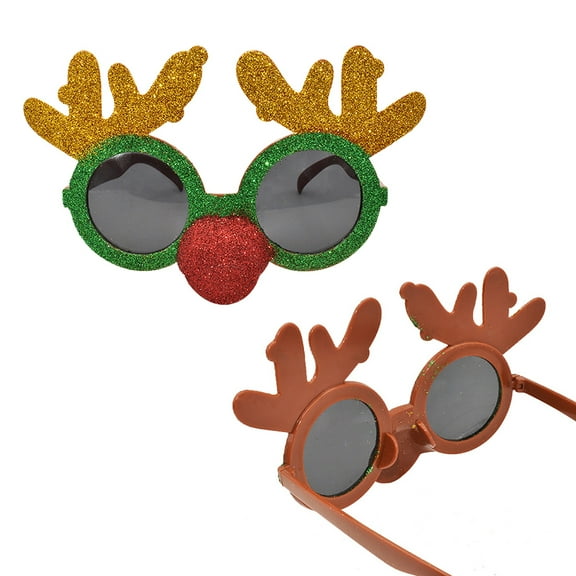 Raindrops Reindeer Glasses Christmas Party Accessory Multi Color Plastic Lightweight for Holiday Events