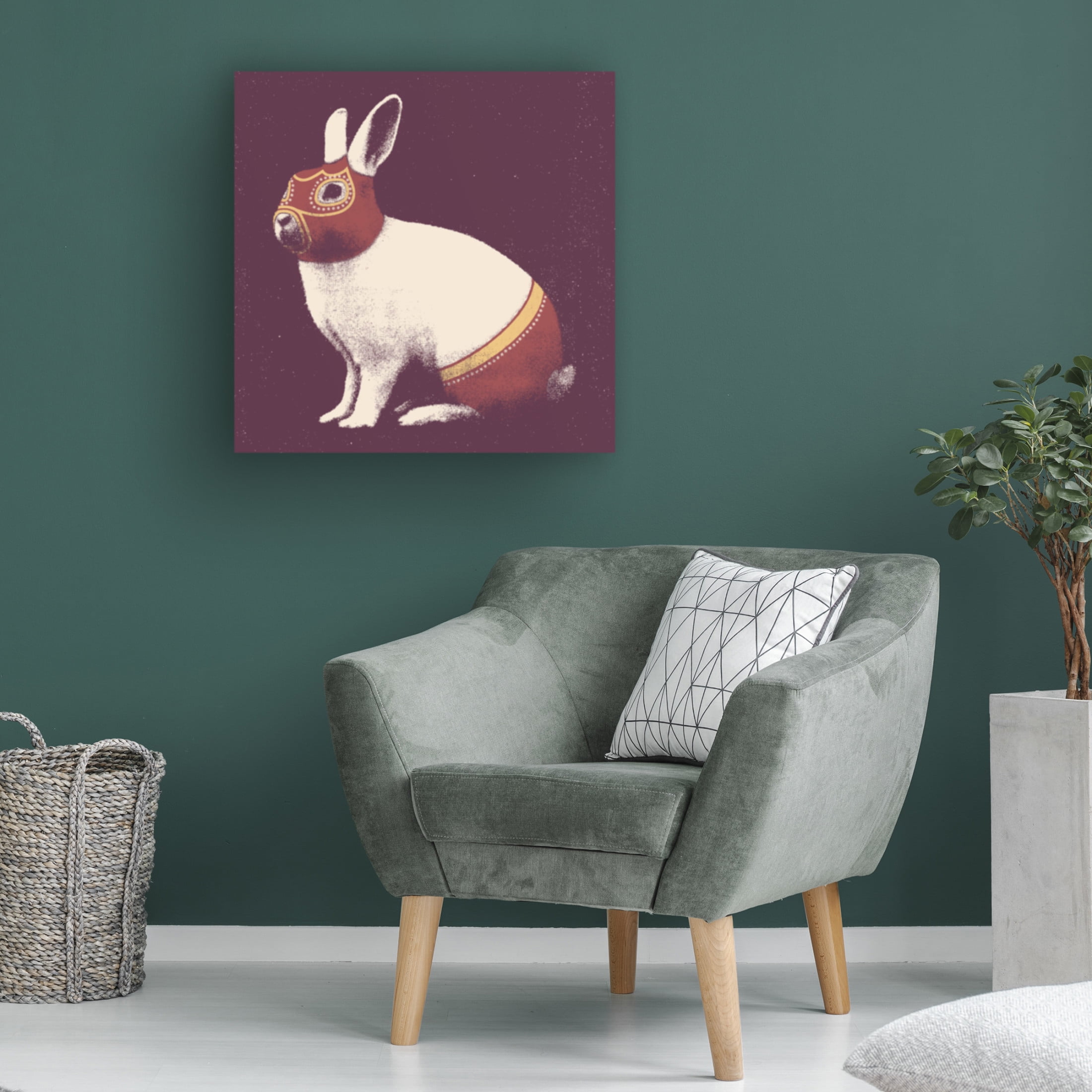 Trademark Fine Art Florent Bodart  Lapin Catcheur Canvas Wall Art