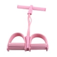 thumbnail image 2 of M Buder Cuerda de Tensión Elástica de 4 Tubos para Entrenamiento de Abdominales, Banda de Resistencia de Pedal para Estiramientos de Yoga y Ejercicio Físico, Color Rosa (28 cm / 11 inches), 2 of 9