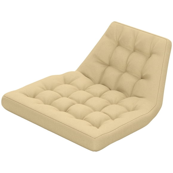 Outsunny Outdoor Swing Cushion, Tufted Patio Cushion Replacement for Garden Chair Egg Chair, Indoor Outdoor Seat Cushion, Beige