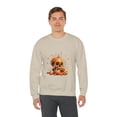 thumbnail image 5 of Pumpkin Skull Dot Day Unisex Heavy Blend™ Crewneck Sweatshirt, 5 of 7