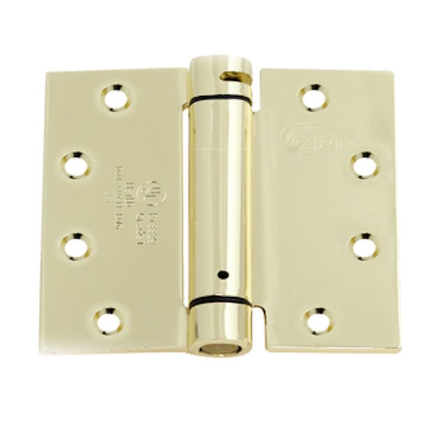 CalRoyal 4.5" x 4.5"Full Mortise Spring Hinge US3 Bright Brass Finish Pack of 2