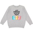 thumbnail image 2 of Inktastic Easter Just Hangin' with My Peeps Youth Sweatshirt, 2 of 4