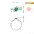 thumbnail image 5 of ANGARA Natural Solitaire Round Emerald Infinity Promise Ring in 925 Sterling Silver for Women (Size-6mm) | May Birthstone, Birthday, Anniversary, Jewelry Gift for Women | Natural Emerald Ring, 5 of 10
