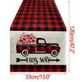thumbnail image 3 of Valentine's Day Table Flag Festival Decoration Little Gnome Pattern Linen Table Cloth 33 * 120cm, 3 of 7