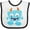 White and Black, variant on Inktastic Cute Monster, Blue Monster, Funny Monster, Horns Boys or Girls Baby Bib