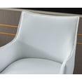 thumbnail image 6 of Dayalane 26" Counter Height Bar Stools Set of 2, Modern Faux Leather Upholstered Barstools with Back and Footrest, Kitchen Island Bar Stools with Armrests for Pub Home Bar Dining Room Bistro, White, 6 of 9