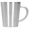 thumbnail image 3 of Tasse à Café, Heaveant 340ml Tasse à Café en Acier Inoxydable à Double Paroi avec Poignée pour Usage Domestique (Argent), 3 of 8