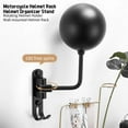 thumbnail image 4 of Motorcycle Helmet Rack Helmet Display Hanger Stand Strong Load-Bearing Wall Mount 180-Degree Rotation Metal Bike Helmet Holder, 4 of 8