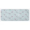 thumbnail image 1 of Deer Kitchen Mat, Winter Forest Background with Reindeer Abstract Fir Tree Pattern Snowy Nature, Plush Decorative Kitchen Mat with Non Slip Backing, 47" X 19", Bluegrey Dried Rose, by Ambesonne, 1 of 1