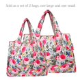 thumbnail image 3 of Wrapables Large & Small Foldable Tote Nylon Reusable Grocery Bags, Set of 2, Easter Floral, 3 of 5