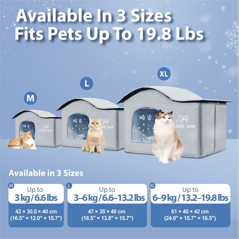 Insulated Cat House for Summer and Winter, Foldable Cooling
