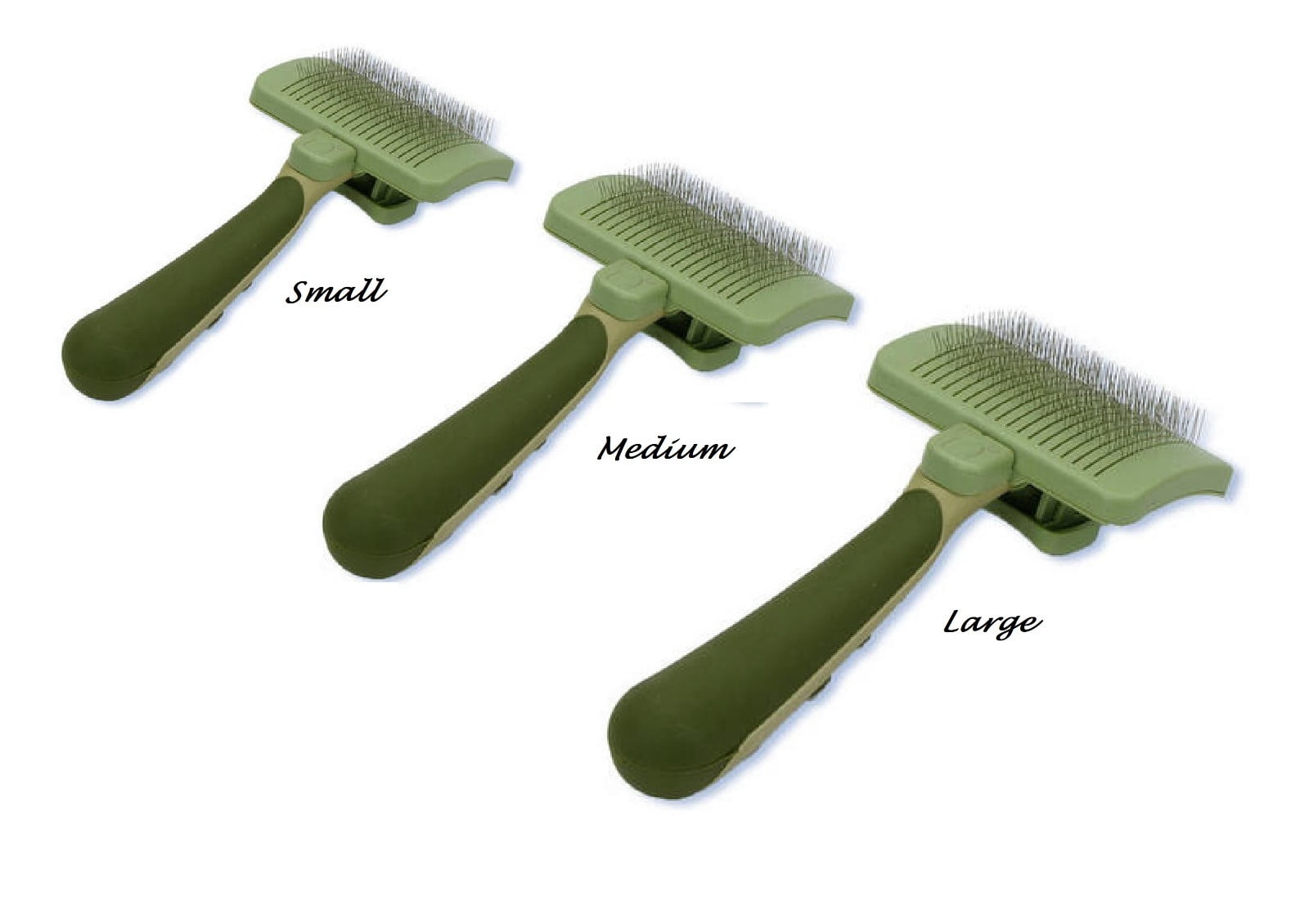 Self Cleaning Soft Dog and Cat Grooming Slicker Brush Easy Ergonomic Grip Handle (Small)