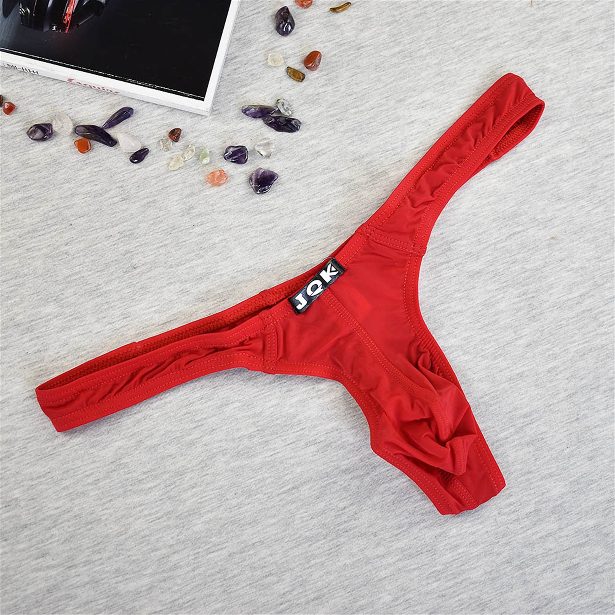 Men YiZYiF Mens Mesh See-Through G-String Bikini Bulge Pouch Briefs ...