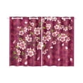 thumbnail image 2 of RYLABLUE Japanese Sakura Cherry Blossom Window Treatment Panel Curtains Window Curtain Kitchen Curtain,Two Piece 26x39 Inces, 2 of 4