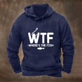 thumbnail image 2 of WTF Where's The Fish Hoodie for Mens Funny Nautical Boat Fishing Pullover Vintage Letter Print Distressed Sweatshirts, 2 of 3