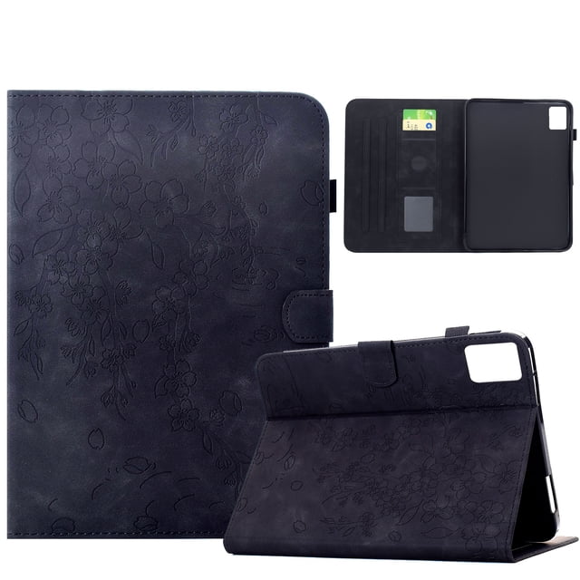 FOXDOCK Tablet Case for Lenovo Tab M9 with Card Slots, Auto Sleep/Wake, Stand Function, Full Protection Floral Folio Cover