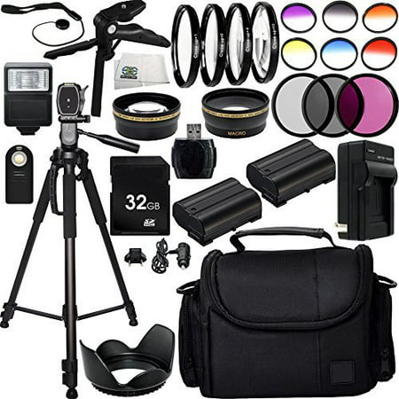 Ultimate 52mm Lens 28PC Accessory Kit for Nikon D750 D7200 D7100 D7000 D810 D810A D800 D800E D610 D600 1V Cameras Includes Wide Angle & Telephoto Lenses + 3PC Filter Kit + 4PC Macro Filter Kit + (Best Accessories For Nikon D7100)