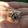 thumbnail image 3 of Blue Topaz Spinner Ring | Spinning Band Ring | Blue Topaz Ring | Anxiety Ring | Worry Ring | Boho Ring |Spinner Ring |Statement Ring For Her, 3 of 9