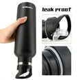 thumbnail image 6 of 25 OZ Hydro Double Walled Wall Flask Stainless Steel Metal Water Bottle Straw Lid with Handle or Bite Valve Top Vacuum Insulated Leak Proof Reusable Bike Standard Thermos Blue Black, 6 of 8