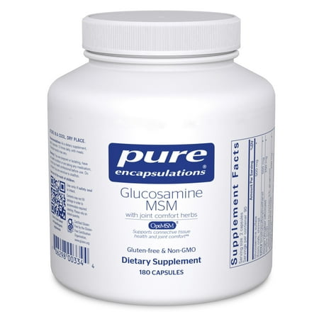 Pure Encapsulations Glucosamine MSM | Supplement for Joint Support, Mobility, Comfort, Cartilage Health, and Connective Tissue* | 180 Capsules
